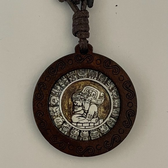 Mayan Necklace Aztec Necklace Mexican Jewelry Maya Calendar Pendant Art - TWO Ne - Picture 5 of 9